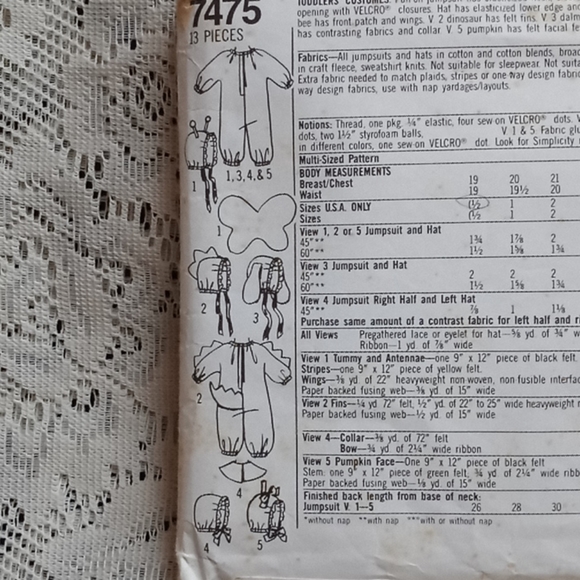 KIDS COSTUMES Sewing pattern - Picture 6 of 8